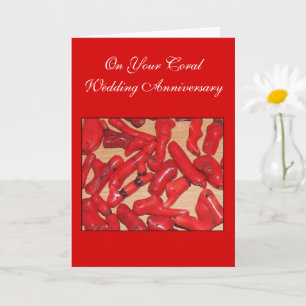 Coral Personalised 35th Wedding Anniversary Card