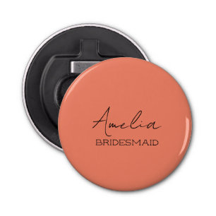 Coral Personalised Bridesmaid Bottle Opener