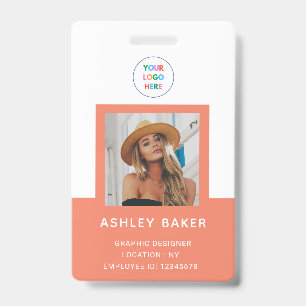 Coral Photo Company Security Logo Name And Title  ID Badge