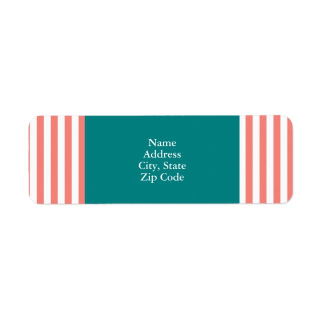 Coral Pink and White Stripes (Front)