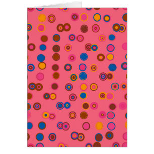 Coral Pink bubblegum geometric circle pattern