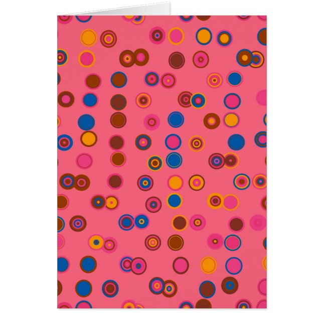 Coral Pink bubblegum geometric circle pattern (Front)