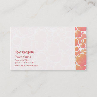 Coral pink bubbles business card