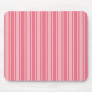 Coral pink candy stripes mouse mat