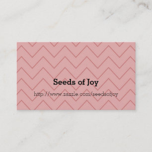 Coral Pink Chevron Business Card