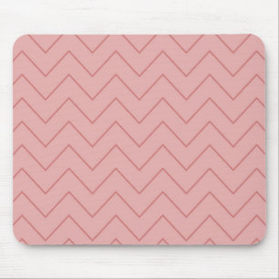 Coral Pink Chevron Mouse Mat