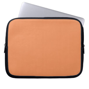 Coral pink color decor ready to customize laptop sleeve