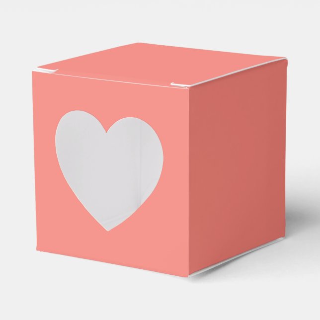 Coral Pink Favour Box (Front Side)