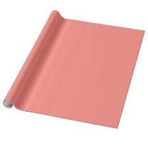 Coral Pink Glossy Wrapping Paper