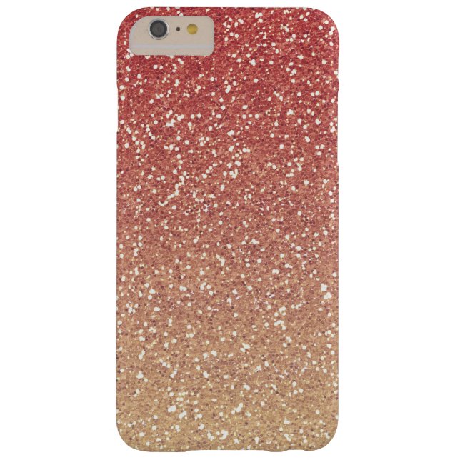 Coral Pink Gold Faux Glitter Case-Mate iPhone Case (Back)