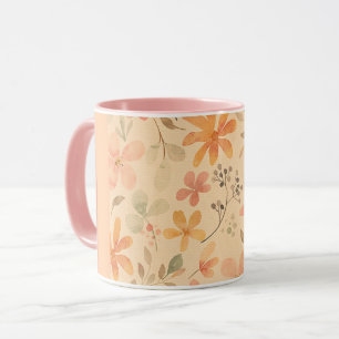Coral pink golden mix and match mug
