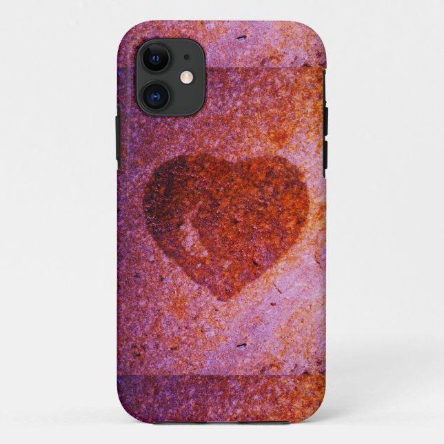 coral pink heart Case-Mate iPhone case (Back)