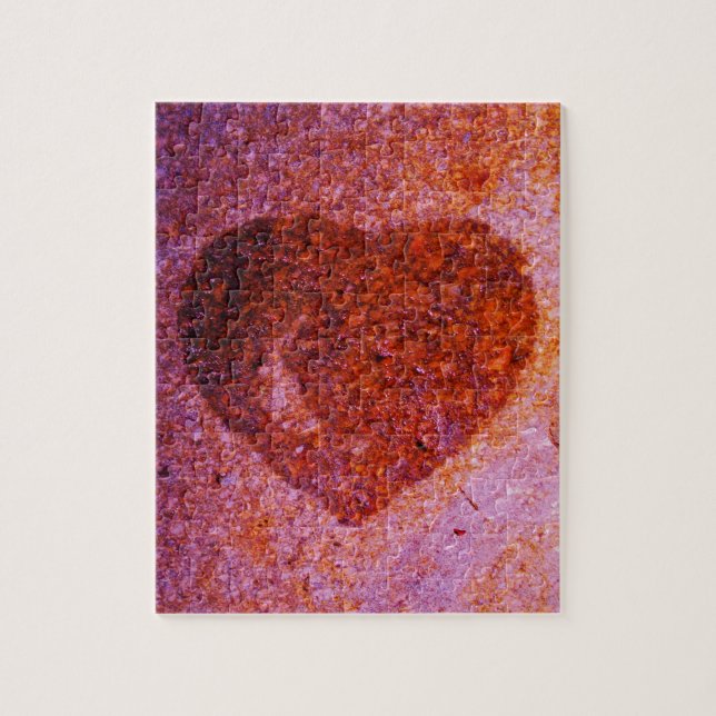 coral pink heart jigsaw puzzle (Vertical)