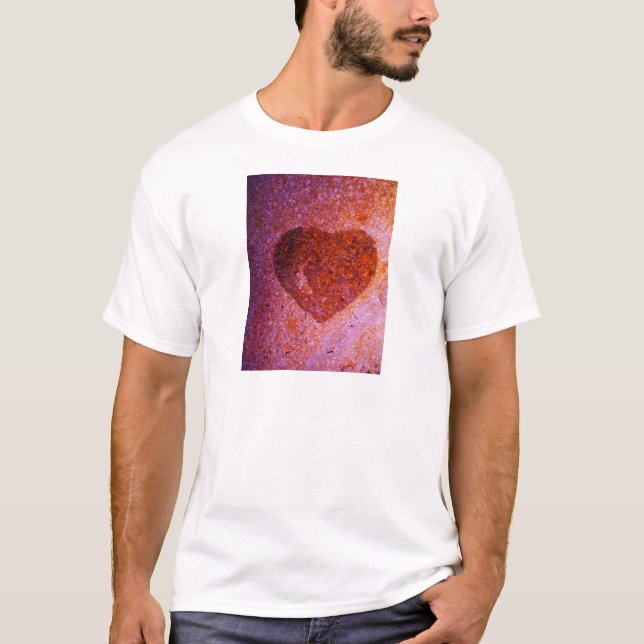 coral pink heart T-Shirt (Front)