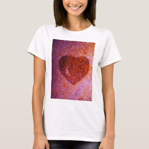 coral pink heart T-Shirt