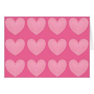 Coral pink hearts on a deep pink background