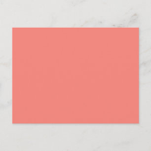 Coral Pink High End Coloured Postcard