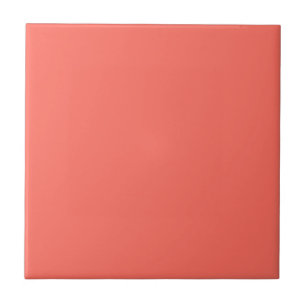 Coral Pink Minimalist Spring & Summer Decor Tile