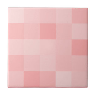 Coral pink mosaic pattern tiles