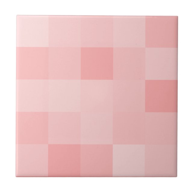 Coral pink mosaic pattern tiles (Front)