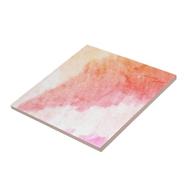 Coral Pink Peach And Orange Tile (Side)