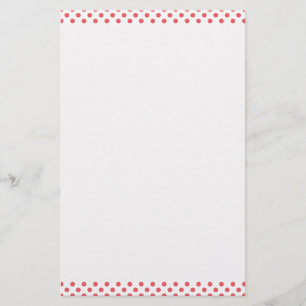 Coral Pink Polka Dots by Shirley Taylor Stationery