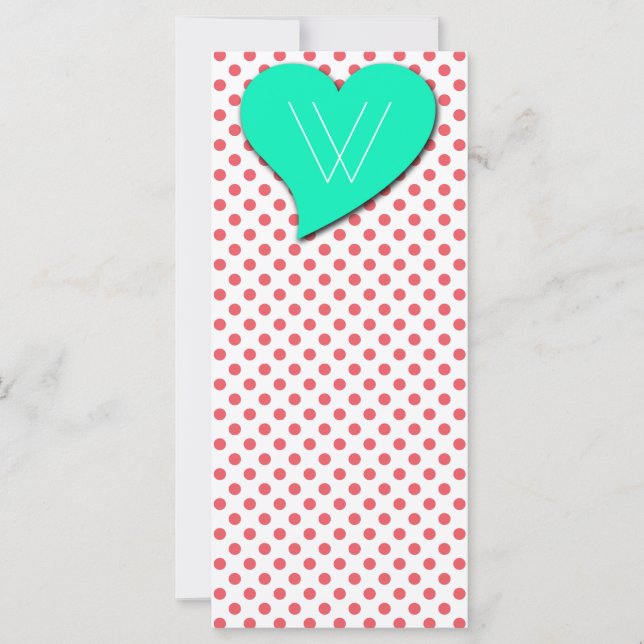 Coral Pink Polka Dots-Monogram by Shirley Taylor (Front)