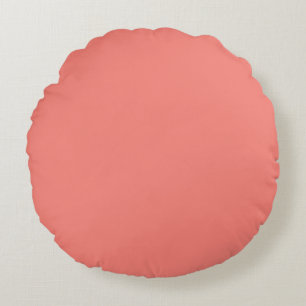 Coral Pink Round Cushion