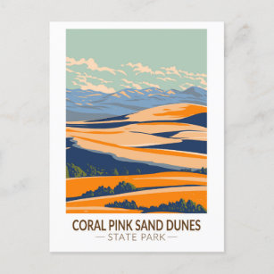 Coral Pink Sand Dunes State Park Utah Vintage Postcard