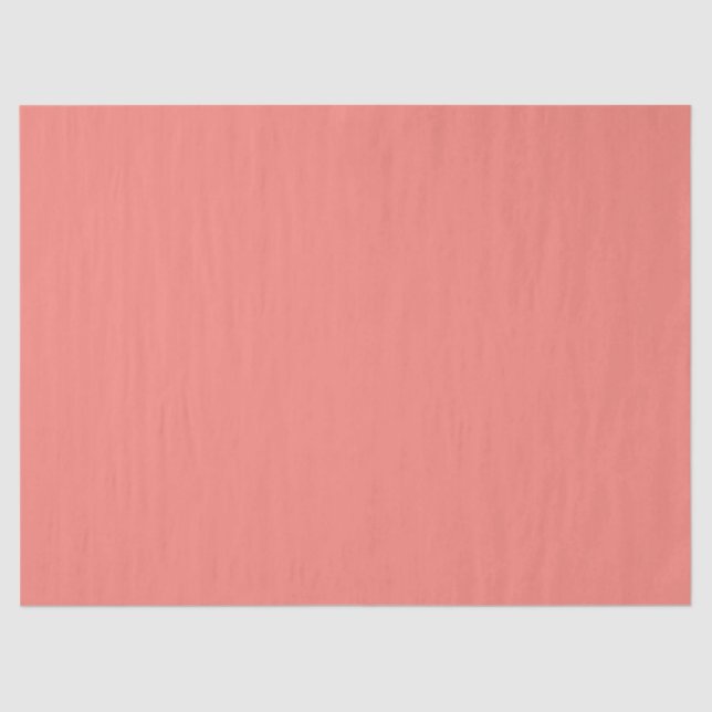 Coral Pink Solid Color Tissue Paper (Front)