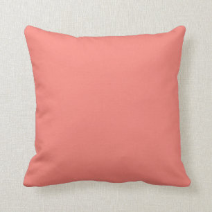 Coral Pink Solid Colour Background Cushion