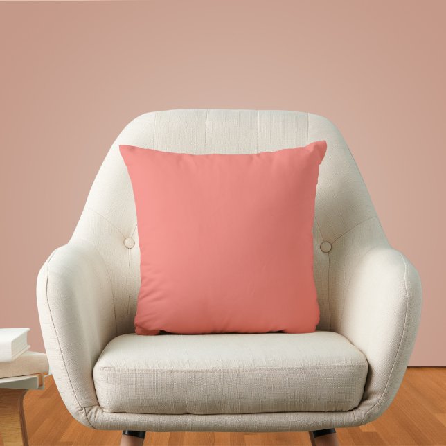 Coral Pink Solid Colour Cushion (Creator Uploaded)