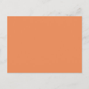 Coral pink solid colour ready to customise postcard