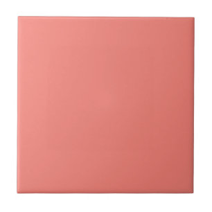 Coral Pink Solid Colour Tile