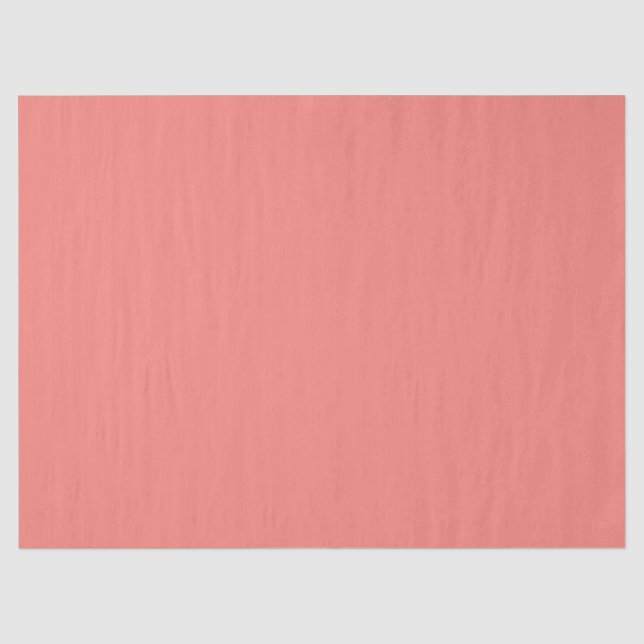 Coral Pink Solid Colour Tissue Paper (Front)