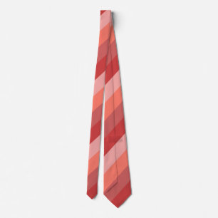 Coral Pink Stripes  Neck Tie