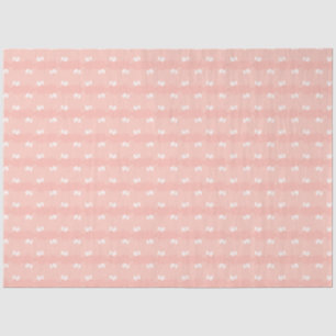 Coral Pink Stripes Pattern Tissue Paper