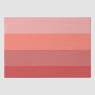 Coral Pink Stripes  Tissue Paper