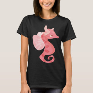 Coral Pink Sweetie Candy Seahorse T-Shirt