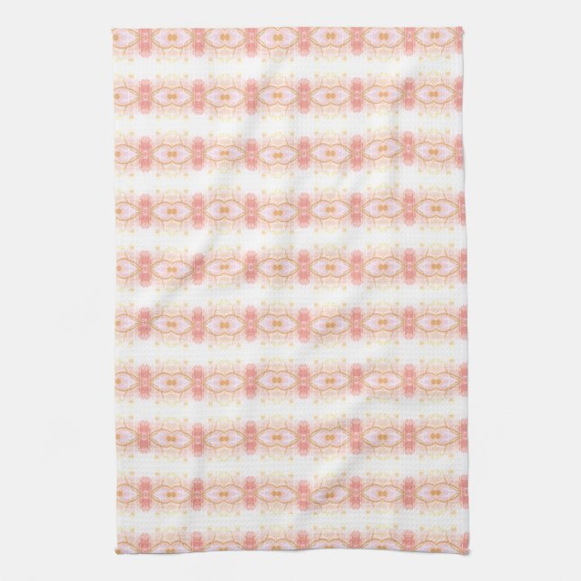 Coral Pink Tea Towel (Vertical)
