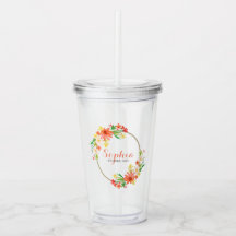 Coral Pink Yellow Daisy Flower Girl Gift