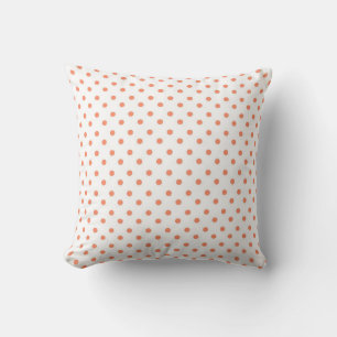 Coral Polka Dot Pattern Cushion