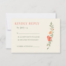 Coral Poppy Garden Wedding