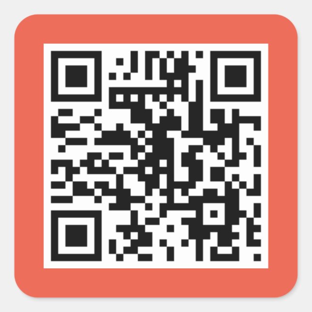 Coral QR CODE Sticker (Front)