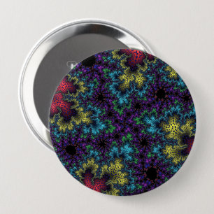 Coral Rainbow Speckle 10 Cm Round Badge