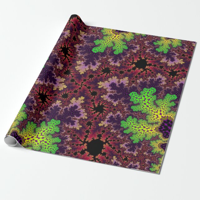 Coral Rainbow Speckle Wrapping Paper (Unrolled)
