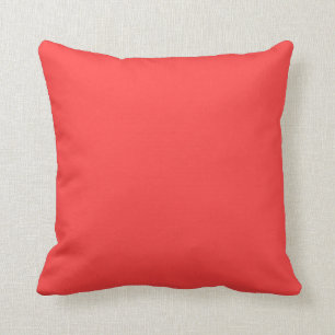 Coral Red High End Coloured Cushion