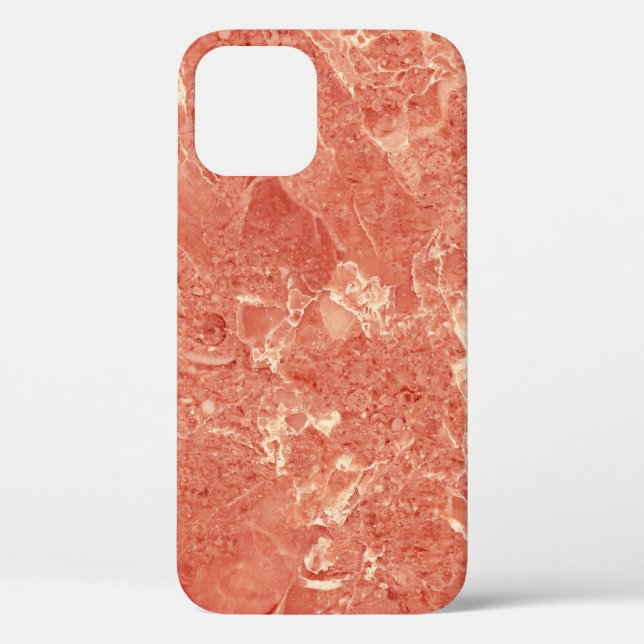 Coral Red Marble Texture  Case-Mate iPhone Case (Back)