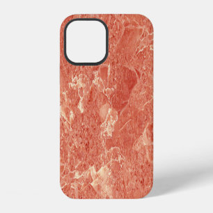 Coral Red Marble Texture iPhone 12 Case