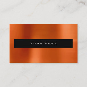 Coral Red Metallic Black Fashion Stylist Business Card